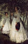 James Jacques Joseph Tissot Two Sisters Sweden oil painting artist